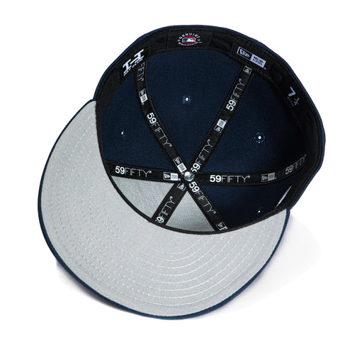 New Era 59Fifty Los Angeles Dodgers 2024 World Series Patch City Connect Hat - Navy, Metallic Silver