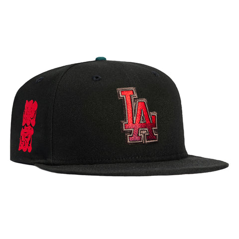 New Era 59Fifty Horror Pack Los Angeles Dodgers Logo Patch Gradient Hat - Black, Red New Era