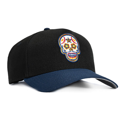 New Era 9Forty A-Frame Houston Astros Sugar Skull Snapback Hat - Black, Navy New Era