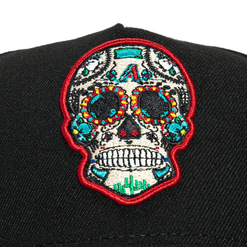 New Era 9Forty A-Frame Arizona Diamondbacks Sugar Skull Snapback Hat - Black New Era