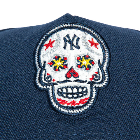 New Era 9Forty A-Frame New York Yankees Sugar Skull Snapback Hat - Navy, Black New Era