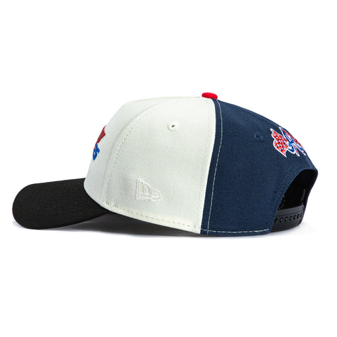 New Era 9Forty A-Frame M- Crown Atlanta Braves 2025 Speedway Classic Patch Snapback Trucker Hat - White, Navy, Black New Era
