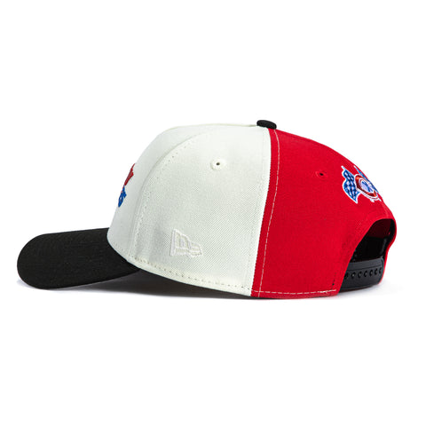 New Era 9Forty A-Frame M- Crown Cincinnati Reds 2025 Speedway Classic Patch Snapback Trucker Hat - White, Red, Black New Era