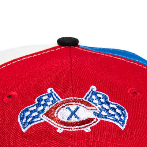 New Era 9Forty A-Frame M- Crown Cincinnati Reds 2025 Speedway Classic Patch Snapback Trucker Hat - White, Red, Black New Era