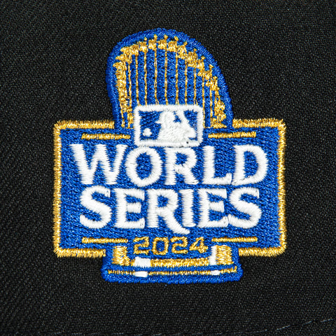 New Era 9Forty A-Frame Glow in the Dark Los Angeles Dodgers 2024 World Series Patch Snapback Hat - Black
