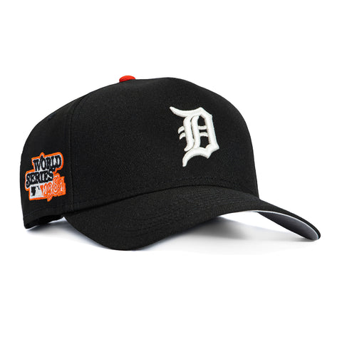 New Era 9Forty A-Frame Glow in the Dark Detroit Tigers 1984 World Series Patch Snapback Hat - Black New Era
