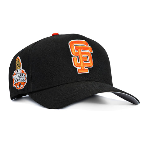 New Era 9Forty A-Frame Glow in the Dark San Francisco Giants 2012 World Series Patch Snapback Hat - Black New Era