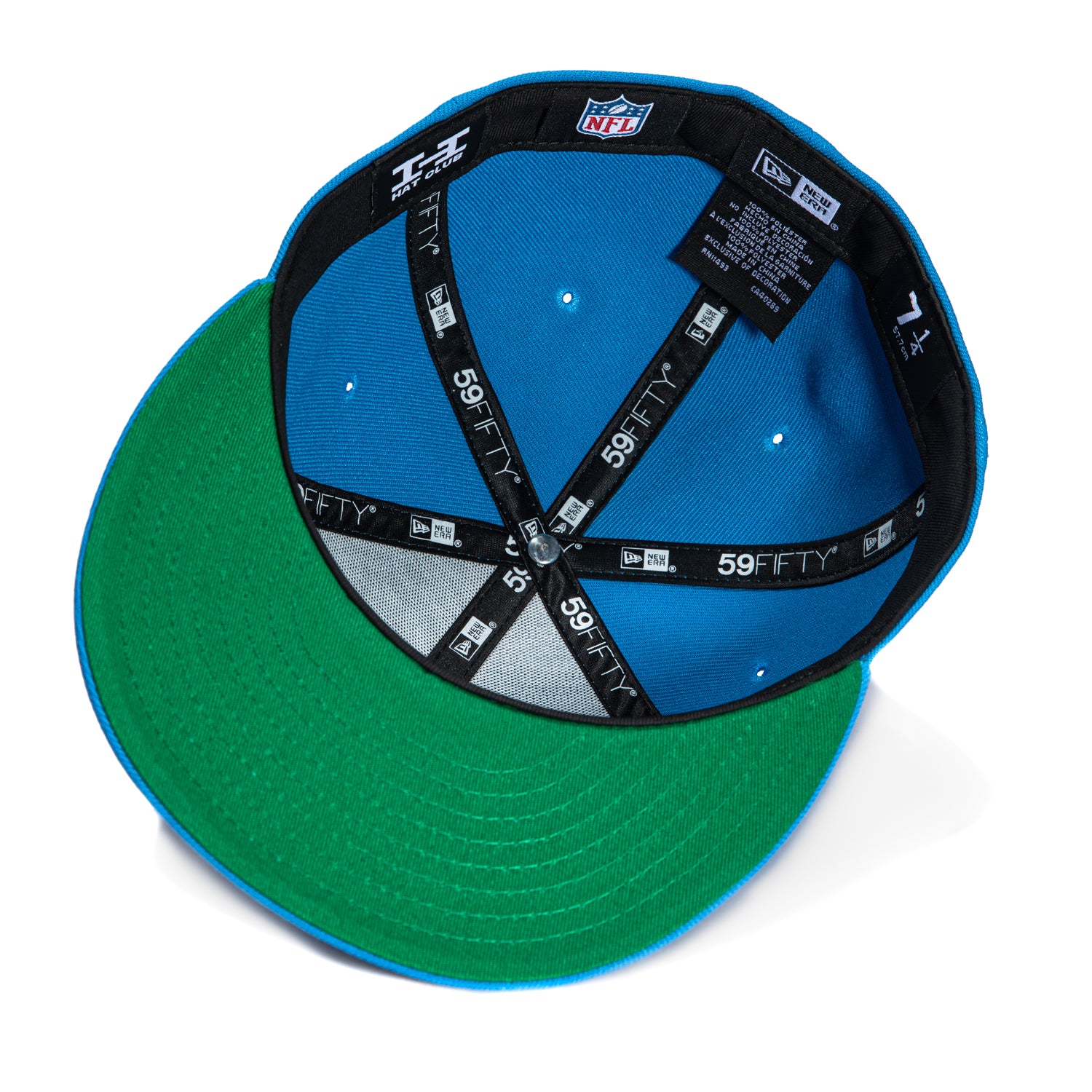 New Era 59Fifty Detroit Lions Word Hat - Light Blue, Metallic
