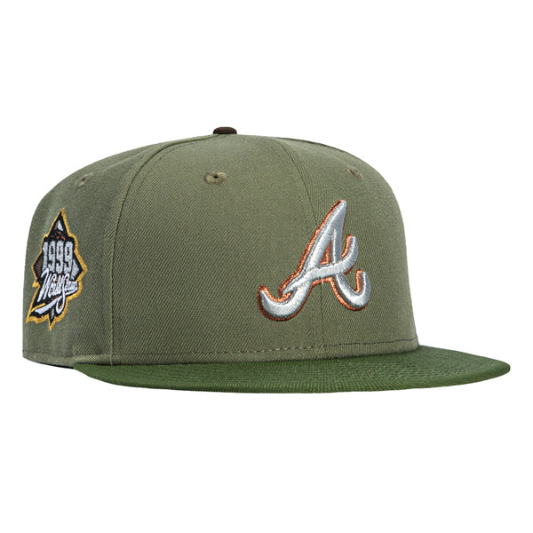 New Era 59Fifty Atlanta Braves 1999 World Series Patch Hat - Olive