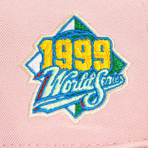 New Era 59Fifty Atlanta Braves 1999 World Series Patch Hat - Pink, White, Kelly New Era