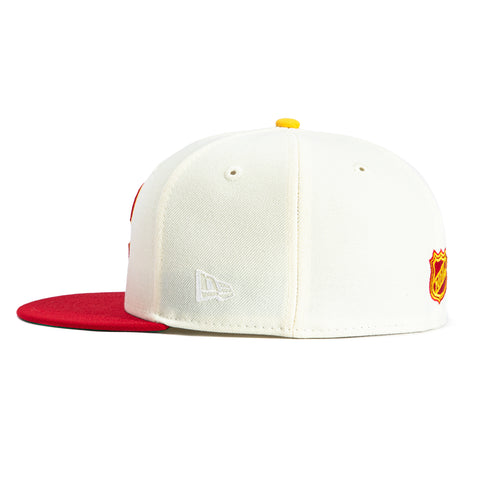 New Era 59Fifty Calgary Flames 1989 Stanley Cup Patch Hat - White, Red New Era