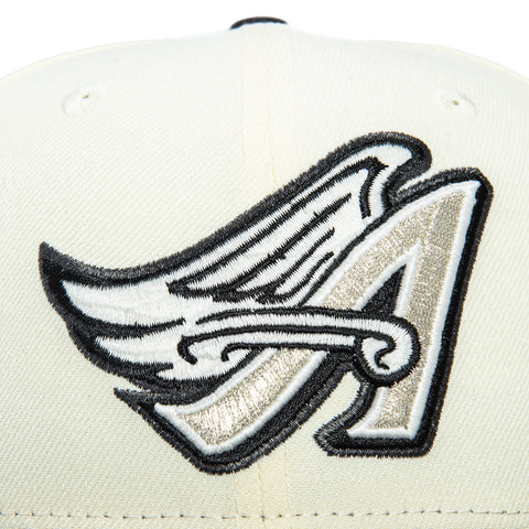 New Era 59Fifty TV Static Los Angeles Angels 50th Anniversary Patch 1997 Glow in the Dark Hat - White, Black