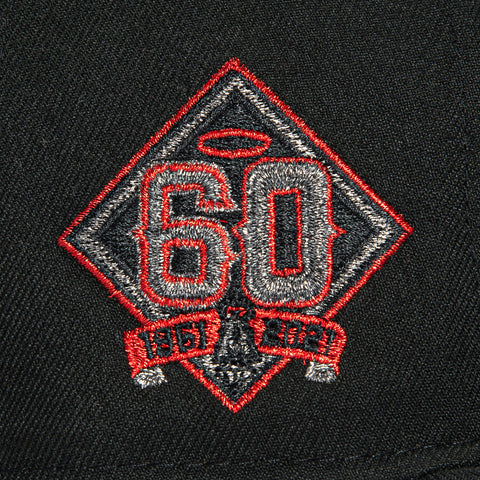 New Era 59Fifty Los Angeles Angels 60th Anniversary Patch Hat - Black New Era