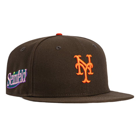 New Era 59Fifty New York Mets Seinfeld Patch Hat - Brown, Orange New Era