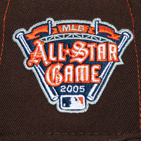 New Era 59Fifty Contrast Stitch Detroit Tigers 2005 All Star Game Patch Hat - Brown, Orange New Era