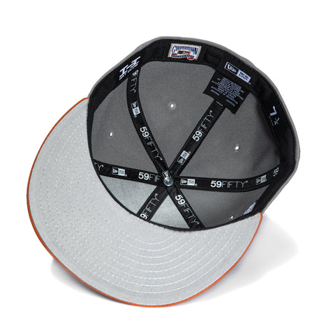 New Era 59Fifty Arizona Diamondbacks 2001 World Series Patch D Hat - Storm Grey, Burnt Orange New Era