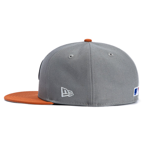 New Era 59Fifty Arizona Diamondbacks 2001 World Series Patch D Hat - Storm Grey, Burnt Orange New Era