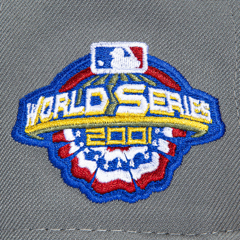 New Era 59Fifty Arizona Diamondbacks 2001 World Series Patch D Hat - Storm Grey, Burnt Orange New Era