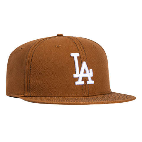 New Era 59Fifty Los Angeles Dodgers Pink UV Contrast Stitch Hat - Brown, White New Era