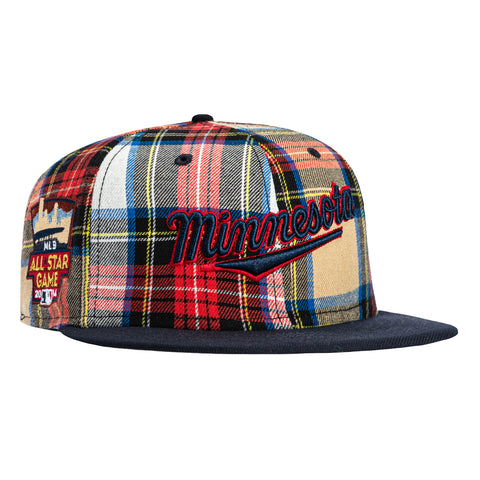 New Era 59Fifty Flannel Minnesota Twins 2014 All Star Game Patch Hat - Red Flannel, Navy