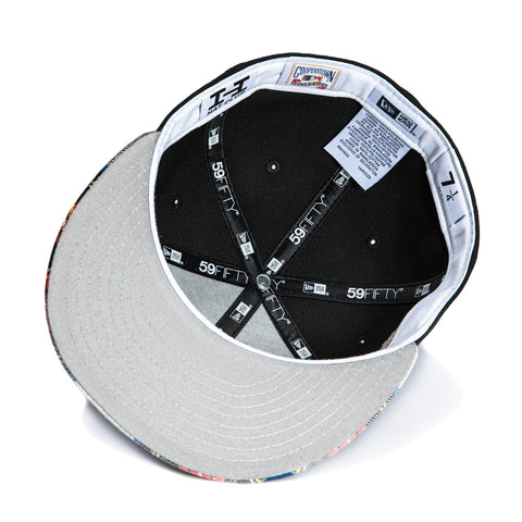 New Era 59Fifty Flannel Chicago Cubs 1990 All Star Game Patch 1979 Hat - Black, Red Flannel