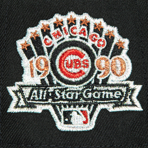 New Era 59Fifty Flannel Chicago Cubs 1990 All Star Game Patch 1979 Hat - Black, Red Flannel