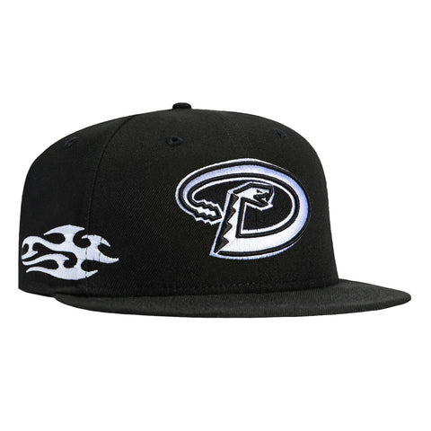 New Era 59Fifty Arizona Diamondbacks Tribal Tattoo Stitching Patch D Hat - Black, White New Era