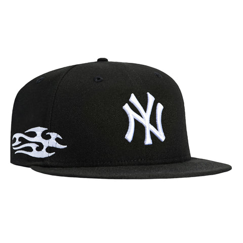 New Era 59Fifty New York Yankees Tribal Tattoo Stitching Patch Hat - Black, White New Era