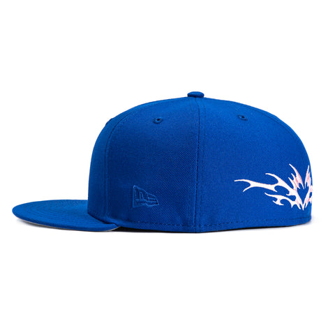 New Era 59Fifty Los Angeles Dodgers Tribal Tattoo Stitching Patch Hat - Royal, White New Era