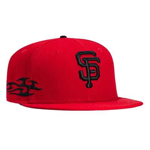New Era 59Fifty San Francisco Giants Tribal Tattoo Stitching Patch Hat - Red, Black New Era