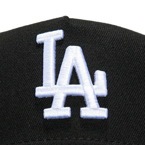 New Era 9Forty A-Frame Los Angeles Dodgers Tribal Tattoo Stitching Patch Snapback Hat - Black, White New Era