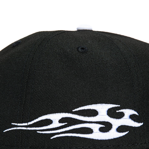 New Era 9Forty A-Frame Los Angeles Dodgers Tribal Tattoo Stitching Patch Snapback Hat - Black, White New Era