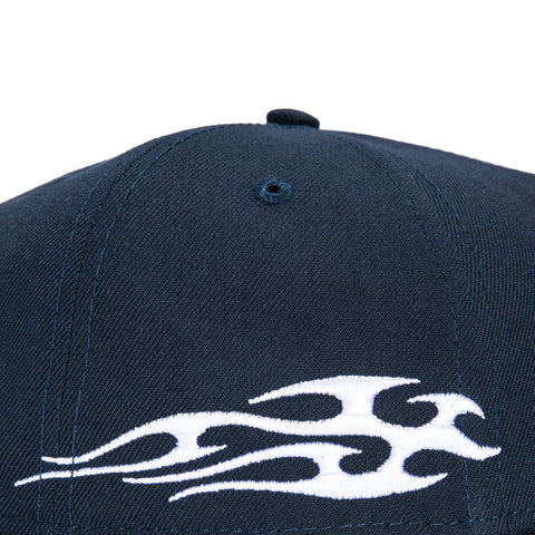 New Era 9Forty A-Frame Texas Rangers Tribal Tattoo Stitching Patch Snapback Hat - Navy, White New Era