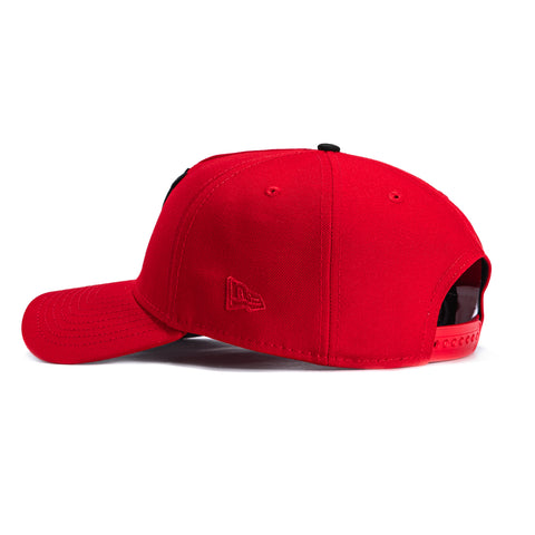 New Era 9Forty A-Frame New Jersey Devils Tribal Tattoo Stitching Patch Snapback Hat - Red, Black New Era