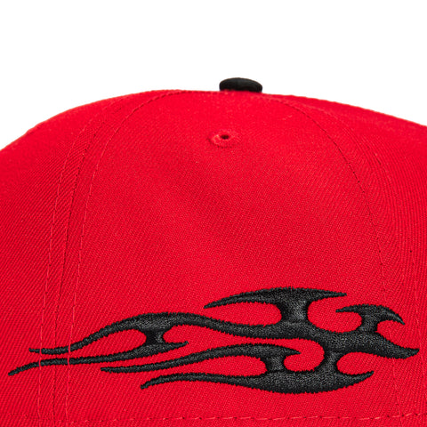 New Era 9Forty A-Frame New Jersey Devils Tribal Tattoo Stitching Patch Snapback Hat - Red, Black New Era