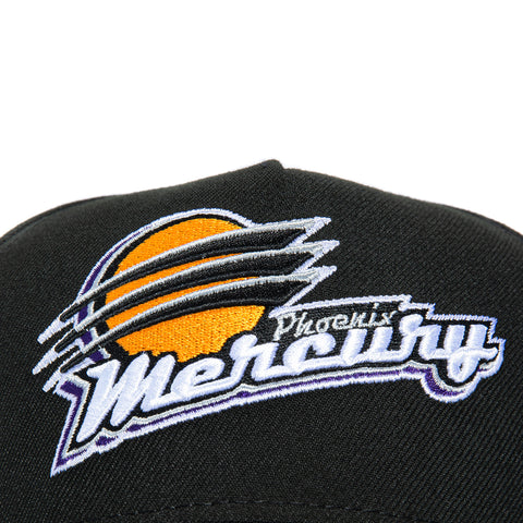 New Era 9Forty A-Frame Phoenix Mercury Diana Taurasi 3 Patch Snapback Hat - Black New Era
