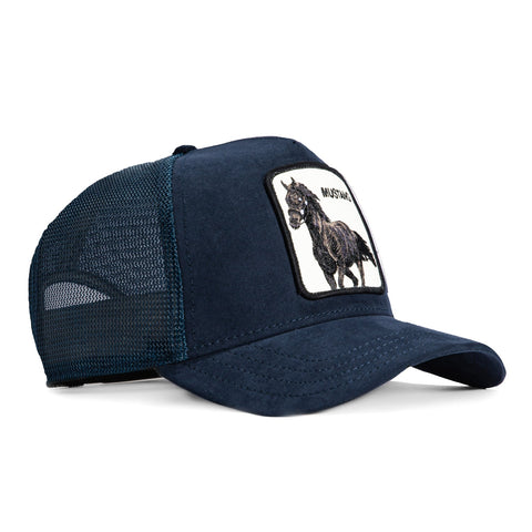 Goorin Bros Suede Mustang Adjustable Trucker Hat - Navy Goorin Bros