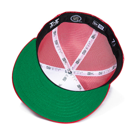 New Era 59Fifty Calgary Flames 1989 Champions Logo Trucker Hat - White, Red New Era