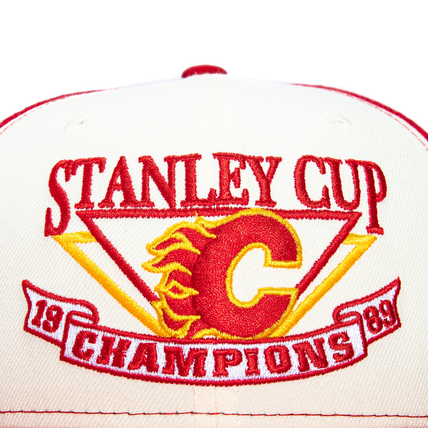 New Era 59Fifty Calgary Flames 1989 Champions Logo Trucker Hat