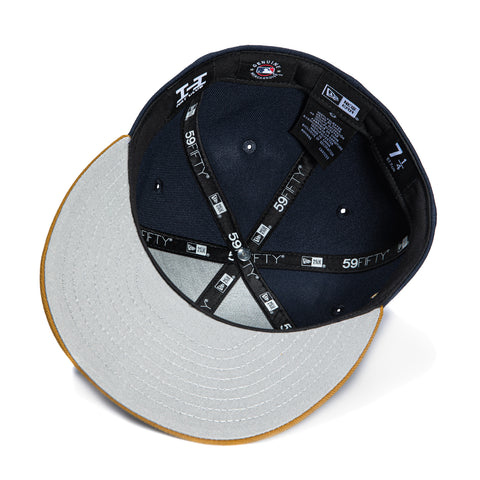 New Era 59Fifty Houston Astros Logo Patch Stros Word Hat - Navy, Gold New Era