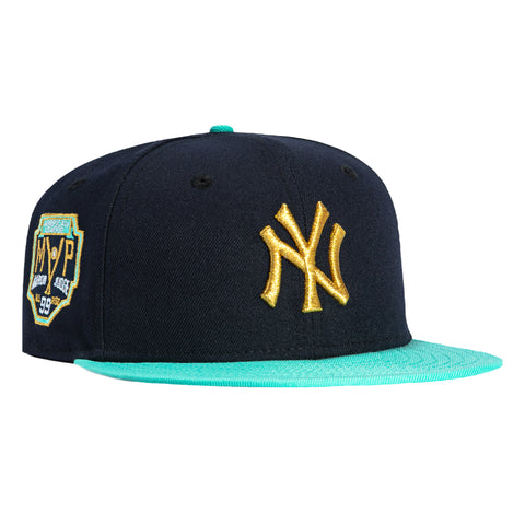 New Era 59Fifty New York Yankees Aaron Judge MVP Patch Hat - Navy, Mint, Metallic Gold New Era