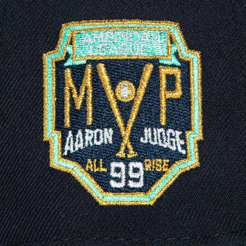 New Era 59Fifty New York Yankees Aaron Judge MVP Patch Hat - Navy, Mint, Metallic Gold New Era