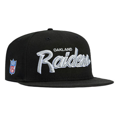 New Era 59Fifty Las Vegas Raiders Oakland Raiders Script Hat - Black New Era