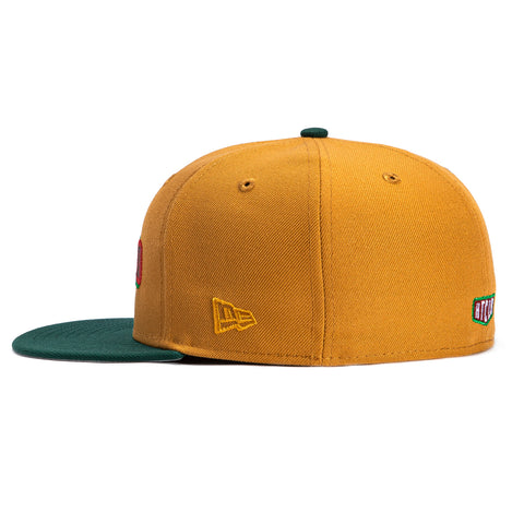 New Era 59Fifty Mexico Mexican Flag Patch Ransom Hat - Khaki, Green New Era