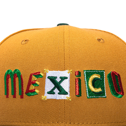 New Era 59Fifty Mexico Mexican Flag Patch Ransom Hat - Khaki, Green New Era