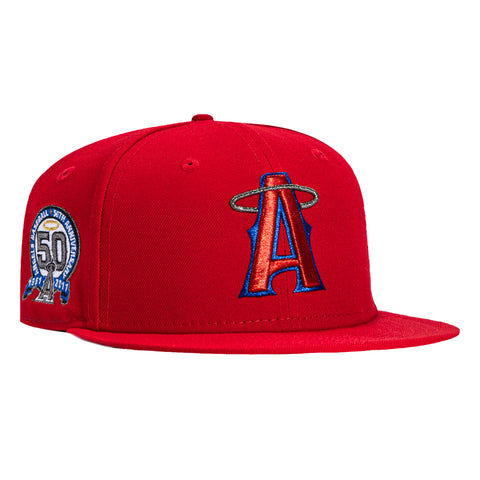 Los Angeles Angels LA PATCH New Era 59Fifty Fitted Hat DOSCIENTOS BLU Black Brick Red Under Brim 4 Los Angeles Angels LA PATCH New Era 59Fifty Fitted Hat DOSCIENTOS BLU Black Brick Red Under Brim 4