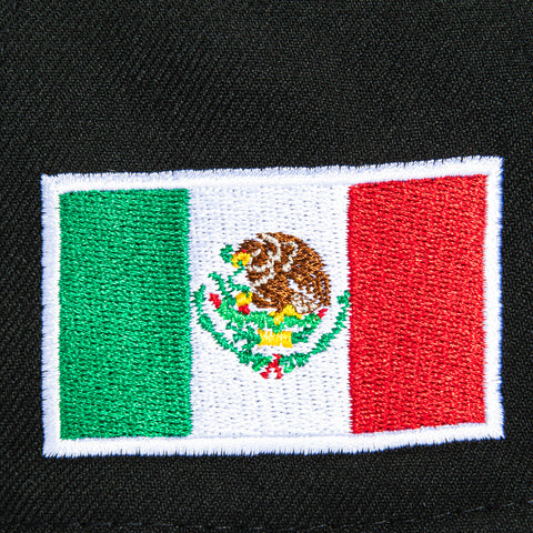 New Era 9Forty A-Frame Mexico World Baseball Classic Mexico Big Flag Patch Snapback Hat - Black