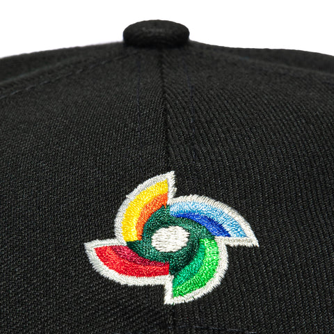 New Era 9Forty A-Frame Mexico World Baseball Classic Mexico Big Flag Patch Snapback Hat - Black