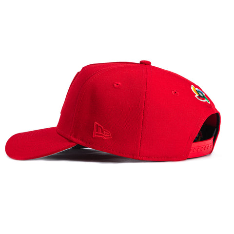 New Era 9Forty A-Frame Mexico World Baseball Classic Mexico Flag Patch Snapback Hat - Red New Era