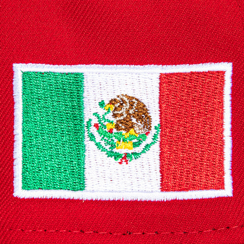 New Era 9Forty A-Frame Mexico World Baseball Classic Mexico Flag Patch Snapback Hat - Red New Era
